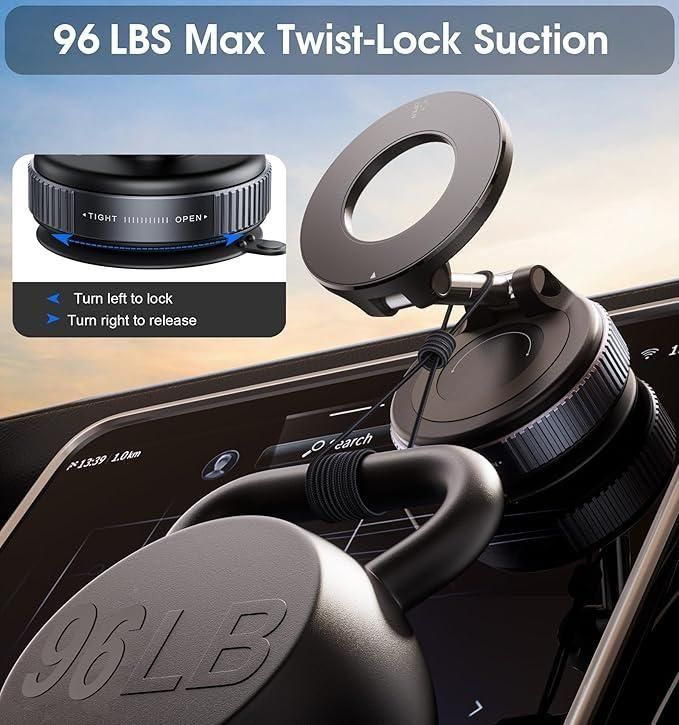 π±β¨ Magnetic 360Β° Suction Phone Holder β Strong Grip & Sleek Design