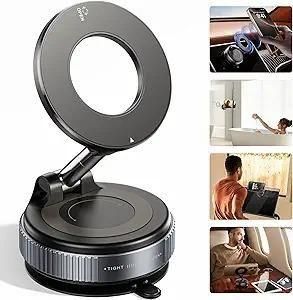 📱✨ Magnetic 360° Suction Phone Holder – Strong Grip & Sleek Design