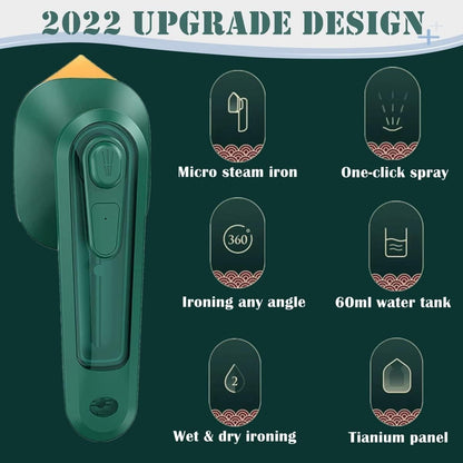 ✨ Portable Iron Travel Steamer for Clothes | Mini Handheld Iron ✨