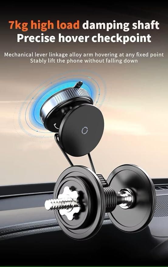 📱✨ Magnetic 360° Suction Phone Holder – Strong Grip & Sleek Design