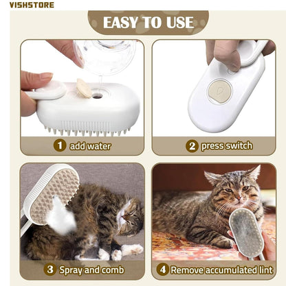 🐾 Steam Brush for Dogs & Cats  🐶🐱