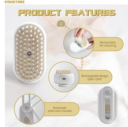 🐾 Steam Brush for Dogs & Cats  🐶🐱