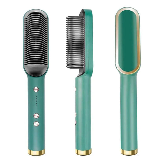 ✨Professional Hair Straightener & Curler Brush – Tourmaline Ceramic